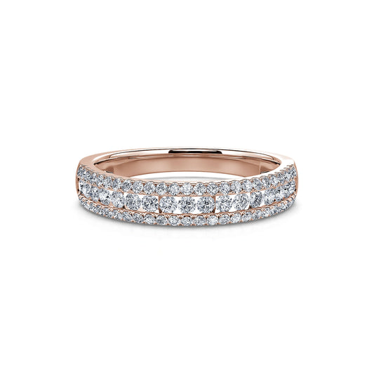 Aphrodite&nbsp;-&nbsp;Alliance mariage or rose diamant #2