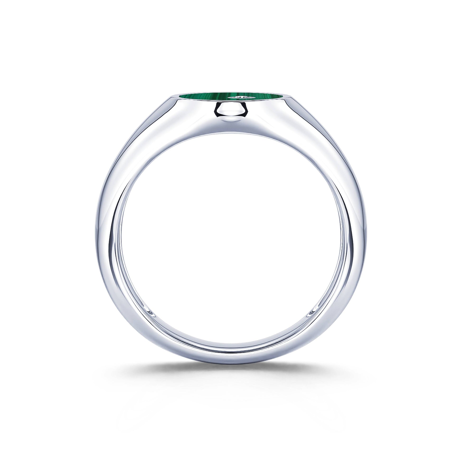 Chevalière malachite et diamant Apoline Malachite 4