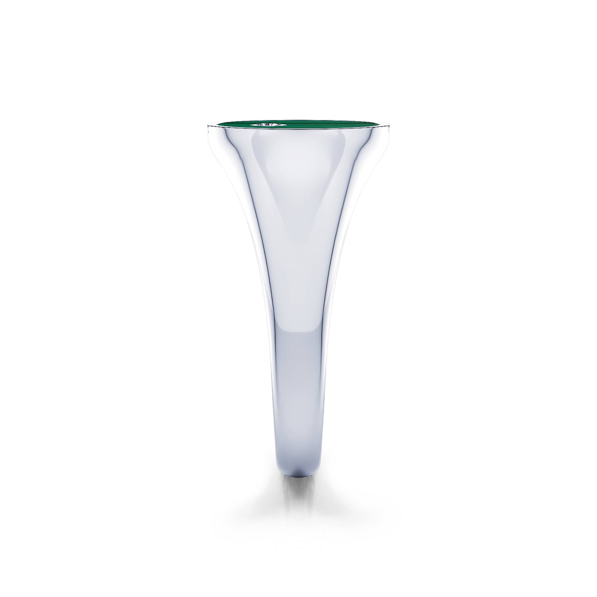 Chevalière malachite et diamant Apoline Malachite 3