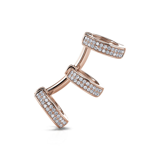 Assya&nbsp;-&nbsp;Mono boucle d'oreille clip or rose  #1