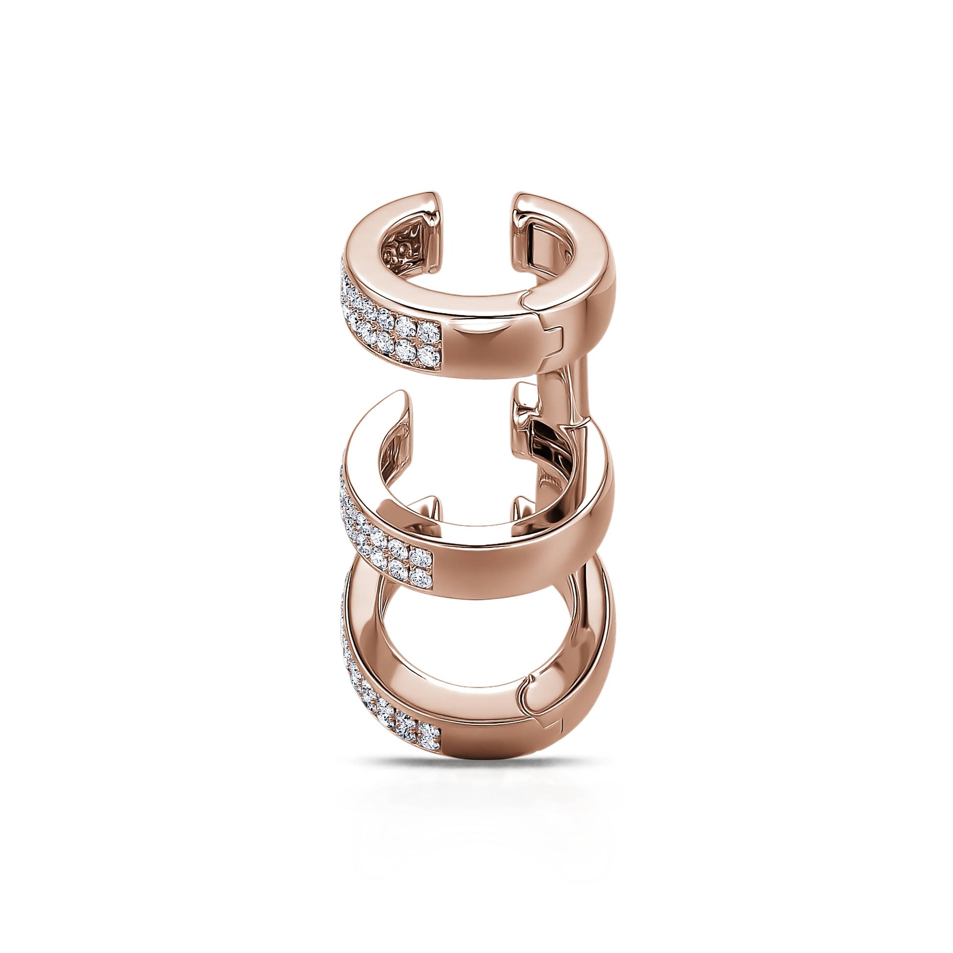 Mono boucle d'oreille clip or rose  Assya 3