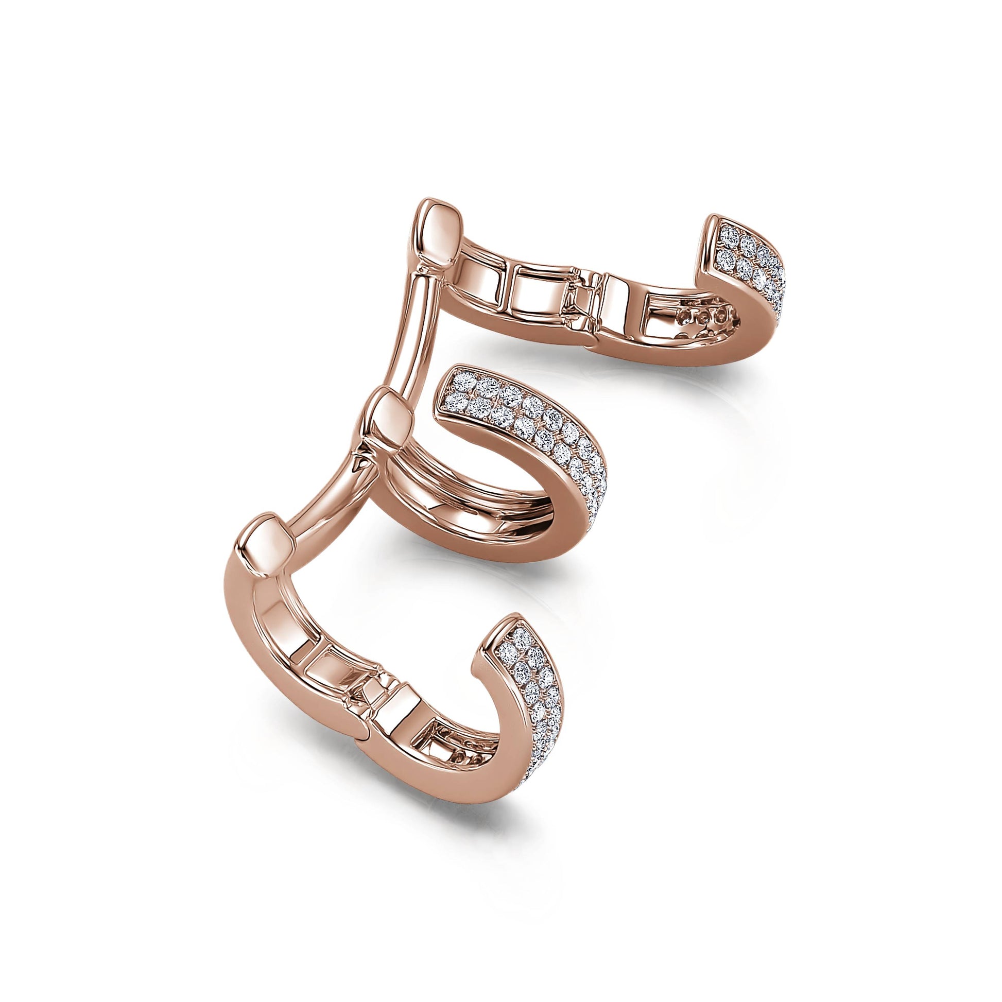 Mono boucle d'oreille clip or rose  Assya 4