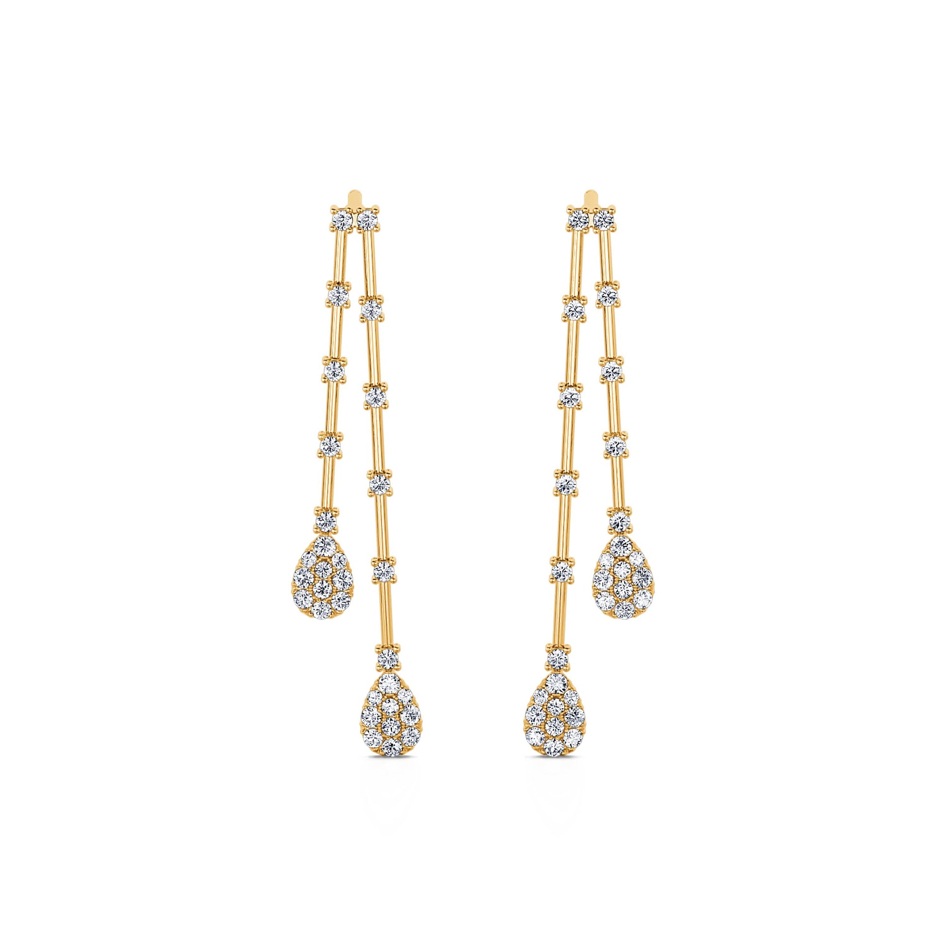 Boucle d'oreilles or jaune diamant Aude 1