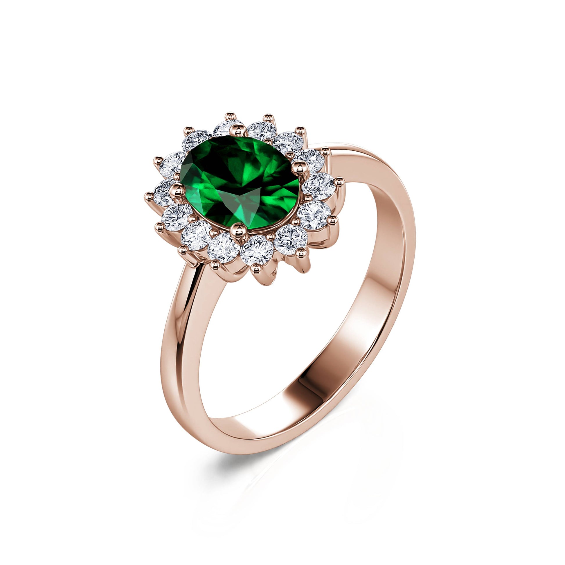 Bague solitaire en diamant émeraude verte naturelle de 6,80 carats - En vente sur Bague solitaire en diamant émeraude verte naturelle de 6,80 carats - En vente sur