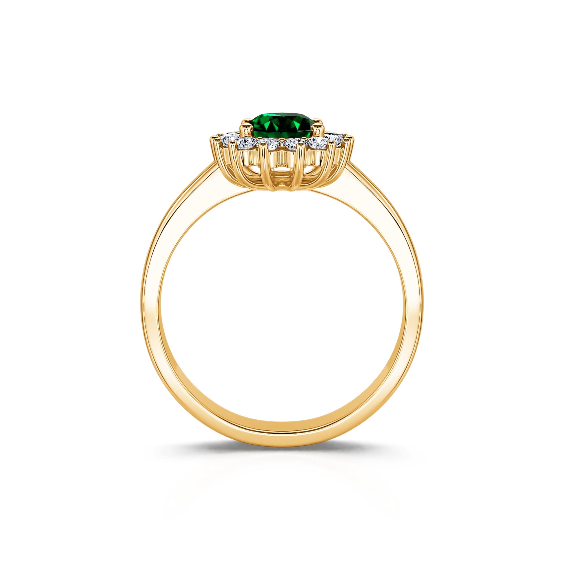 Bague marguerite diamant et émeraude  Aurore Emeraude 4