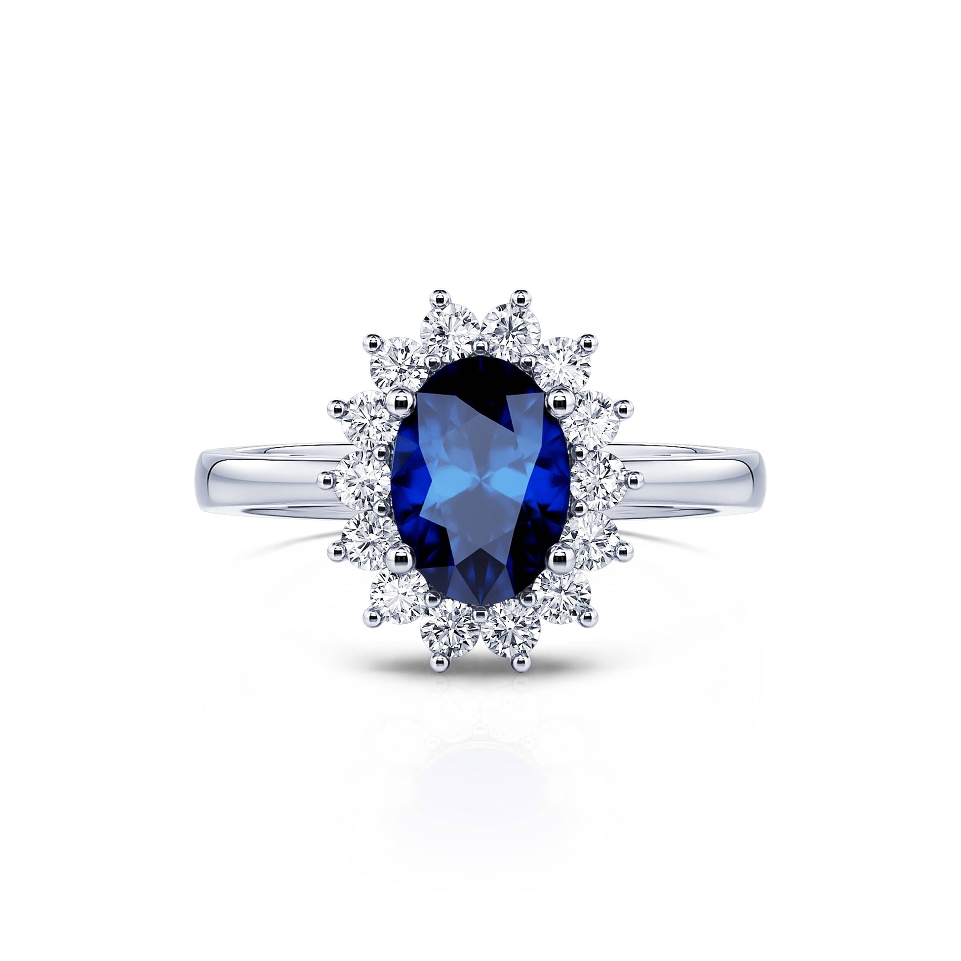 Bague de fiançailles Platine et saphir Aurore| Zeina