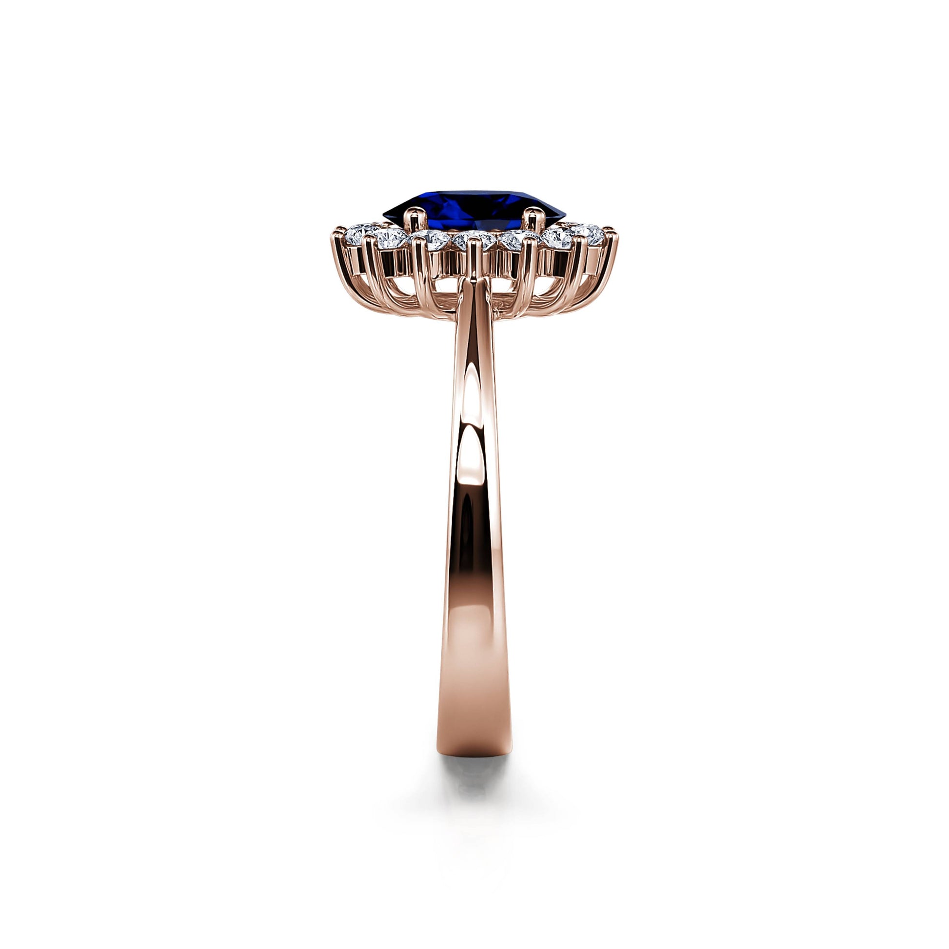 Bague marguerite diamant et saphir  Aurore Saphir 4