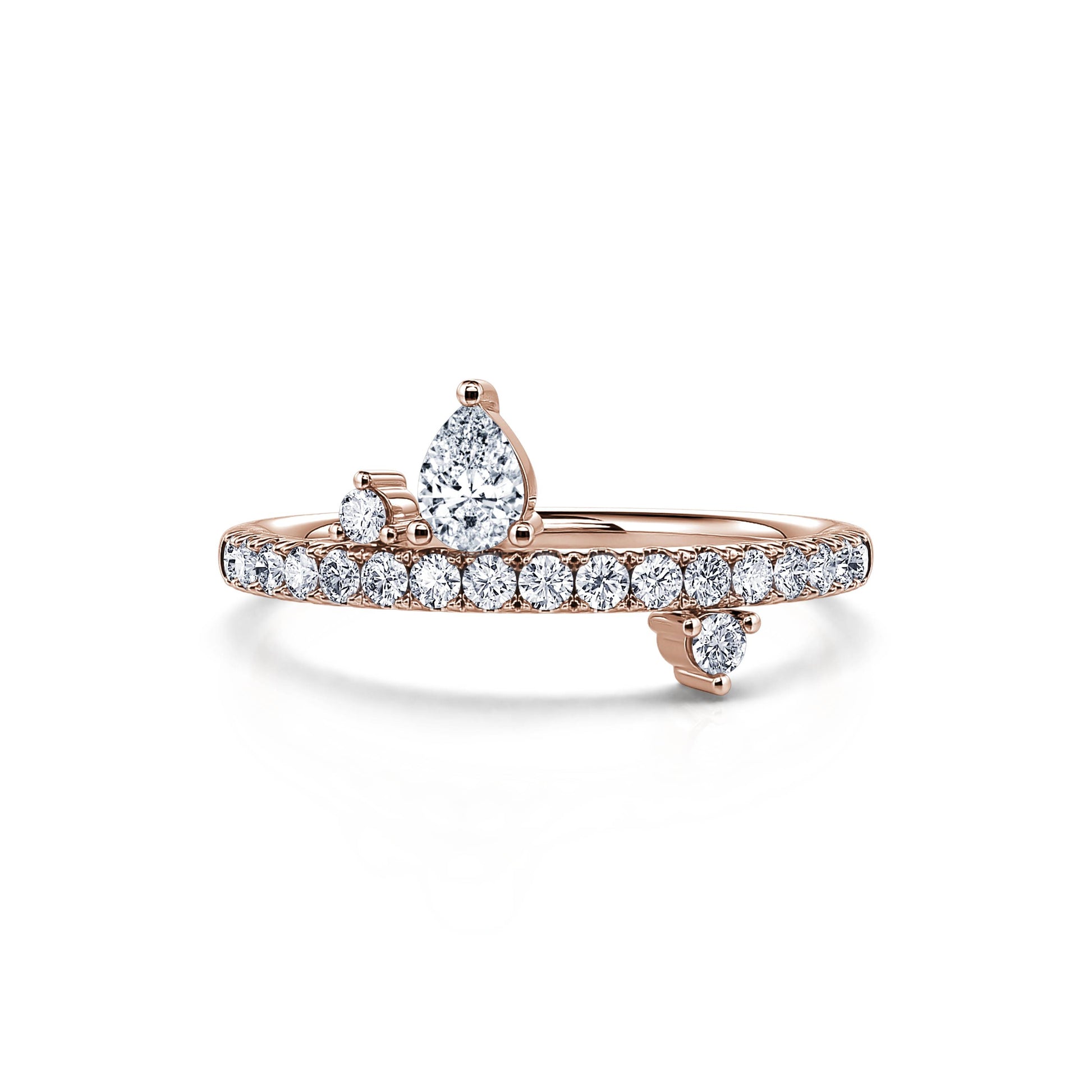 Bague de naissance or rose diamant Avril 4