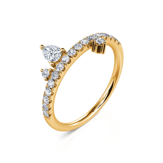 Avril - Bague de naissance or jaune diamant #2