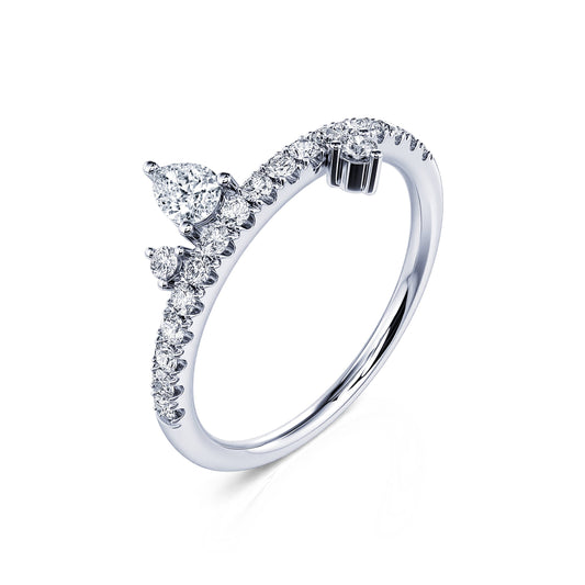 Avril - Bague de naissance platine diamant #2