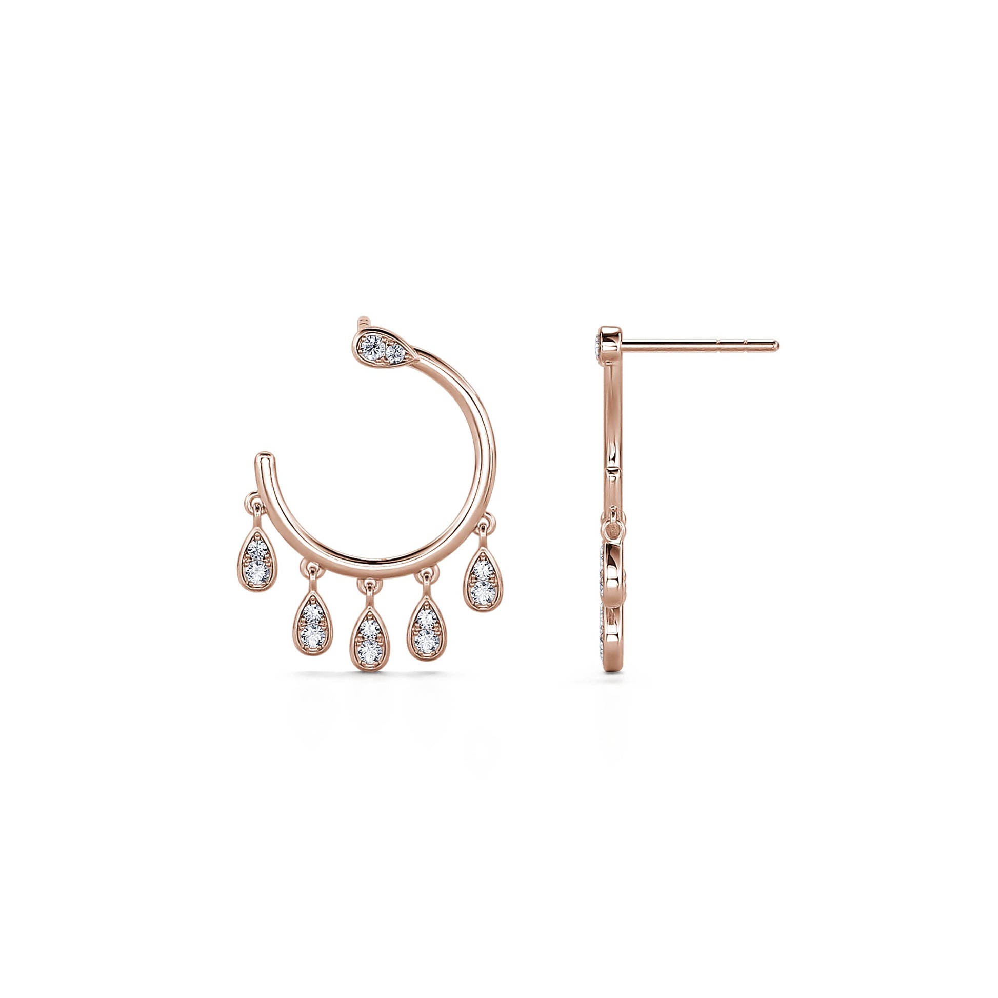 Boucles d'oreilles or rose  Aya 3