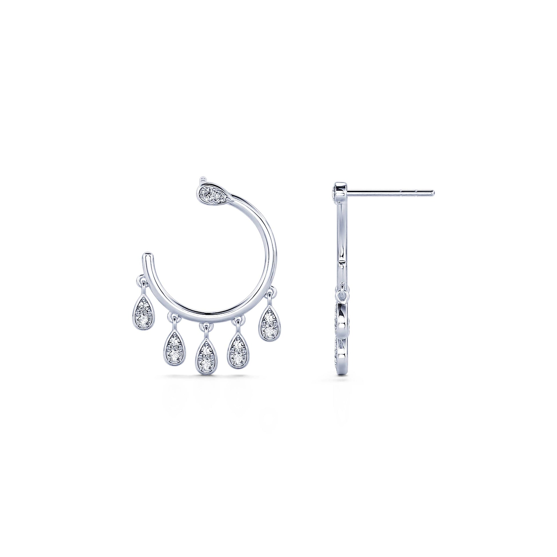 Boucles d'oreilles or blanc Aya 3