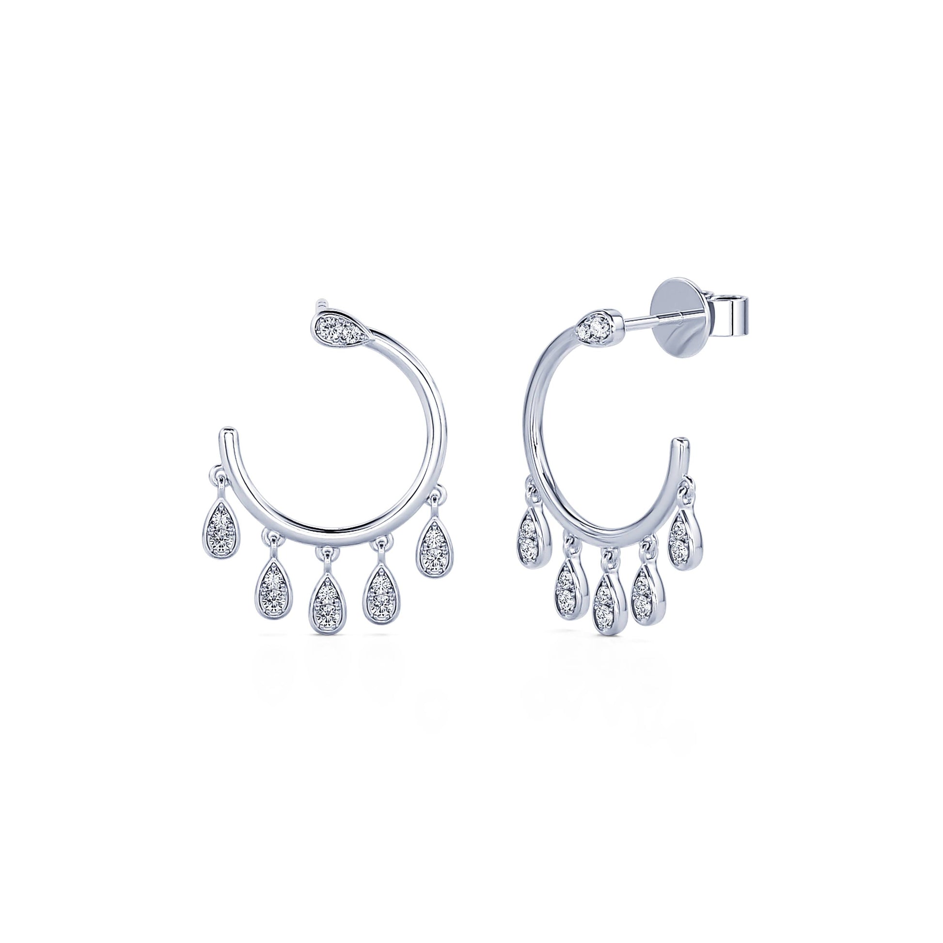 Boucles d'oreilles or blanc Aya 2