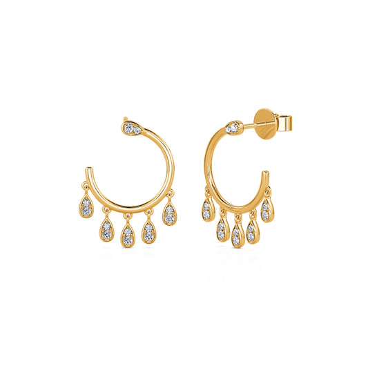 Aya&nbsp;-&nbsp;Boucles d'oreilles or jaune #2