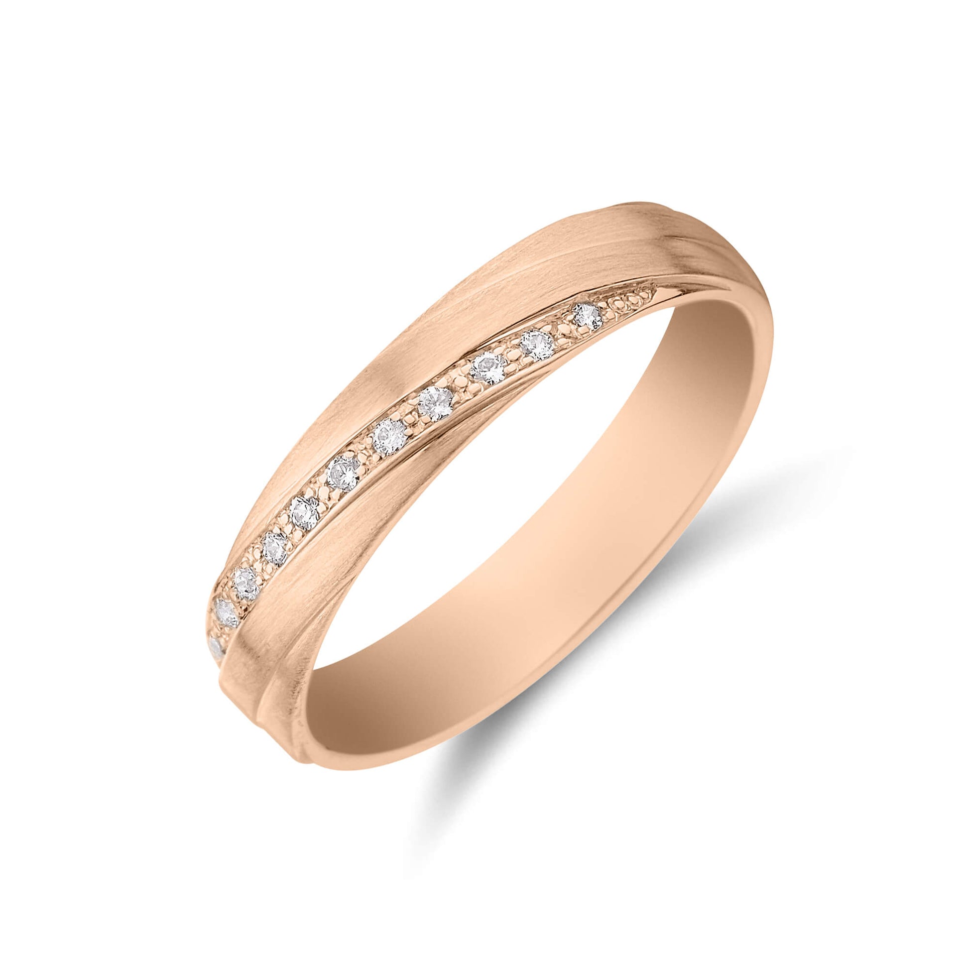 Alliance or rose diamant Azelle 1