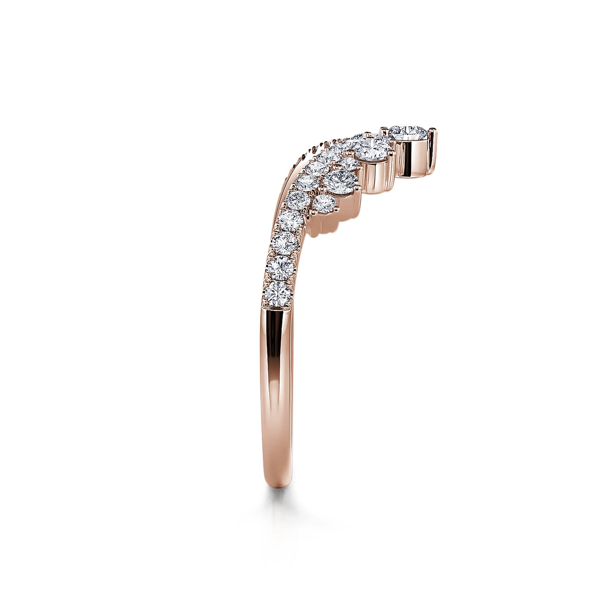 Alliance diamant or rose Barbara 5