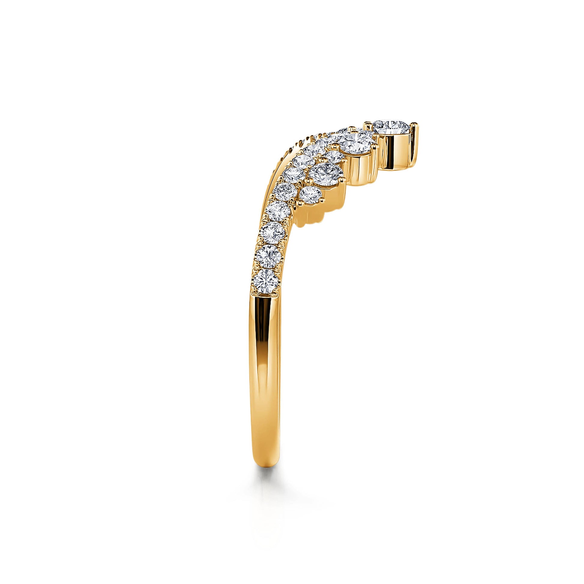 Alliance diamant or jaune Barbara 5