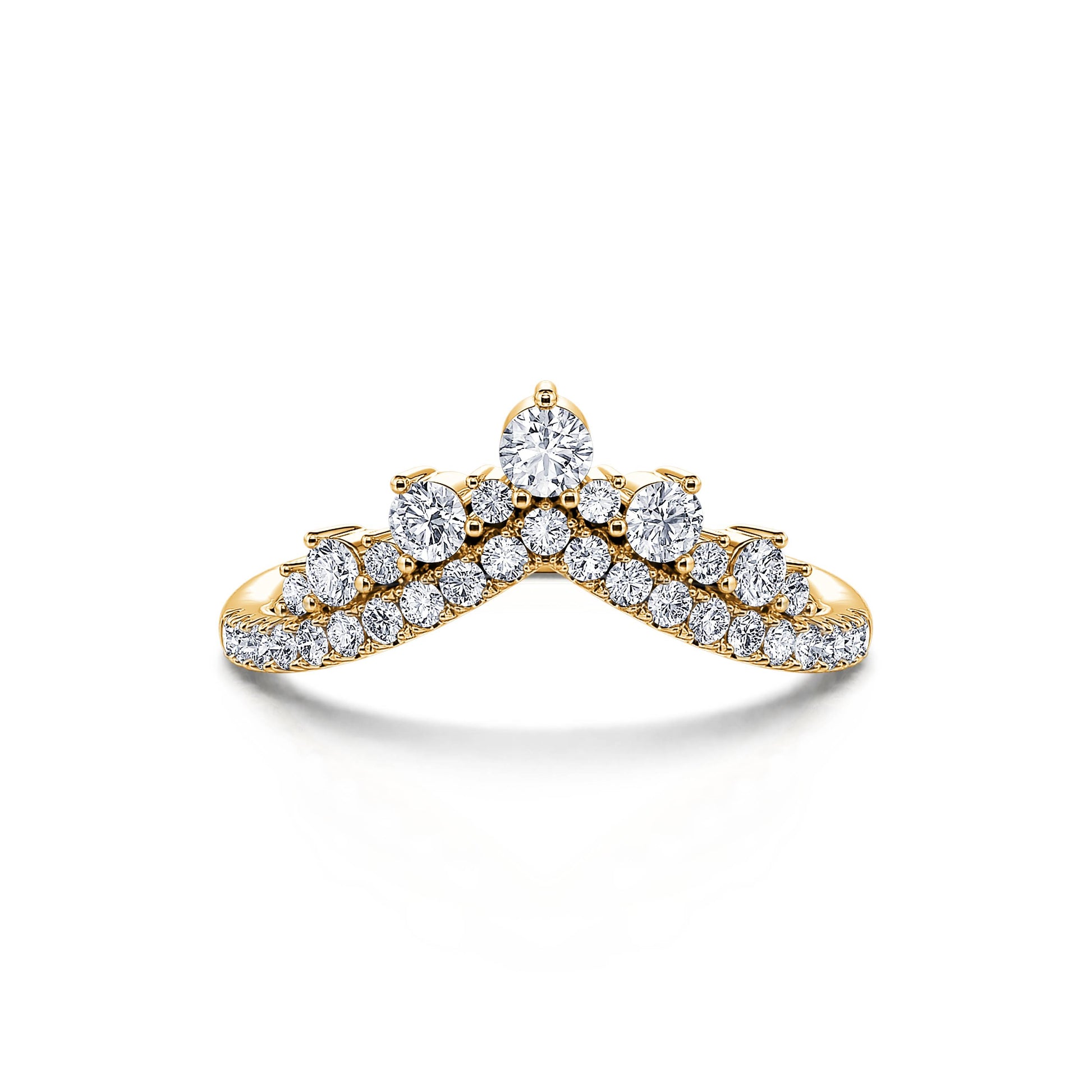 Alliance diamant or jaune Barbara 2