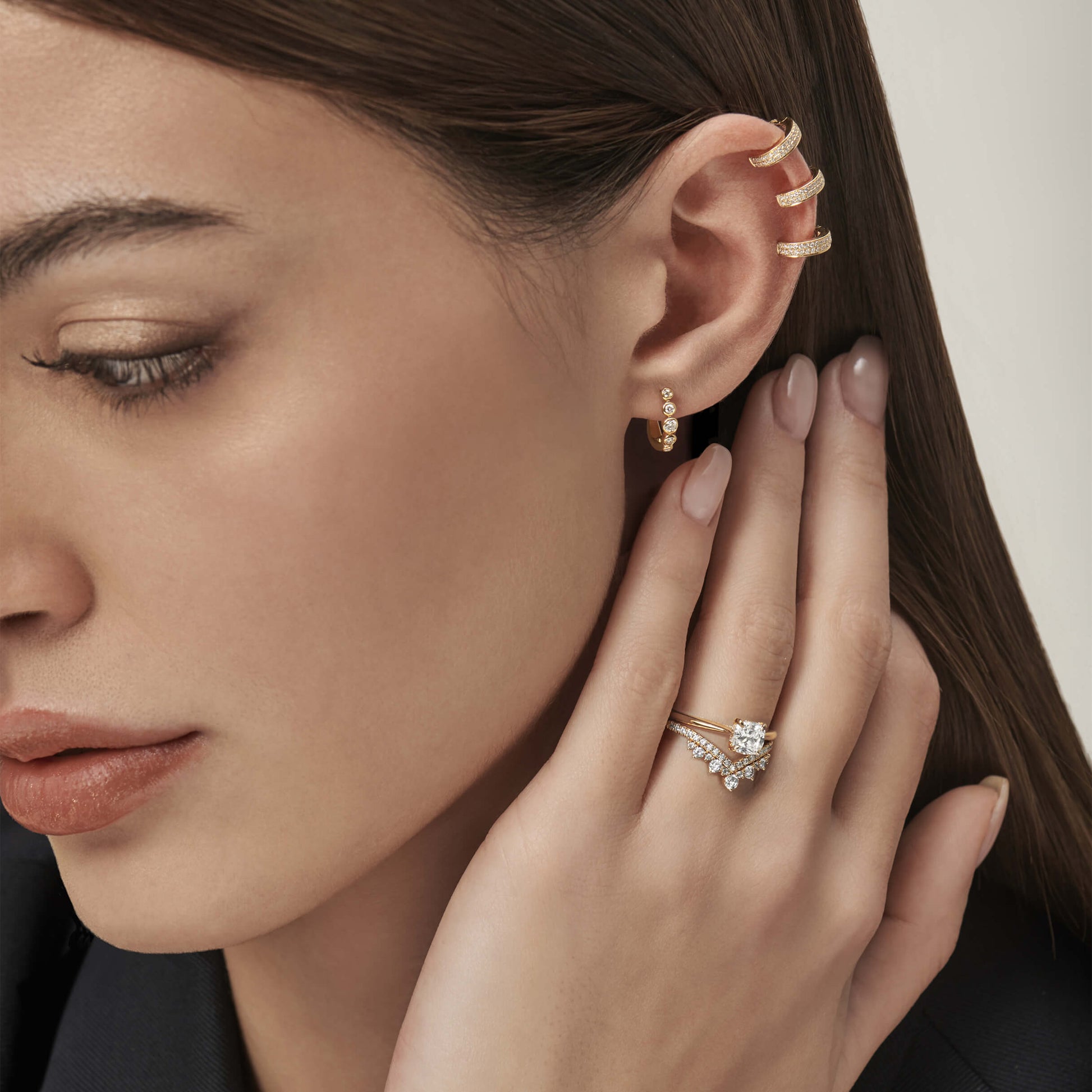 Alliance diamant or rose Barbara 6