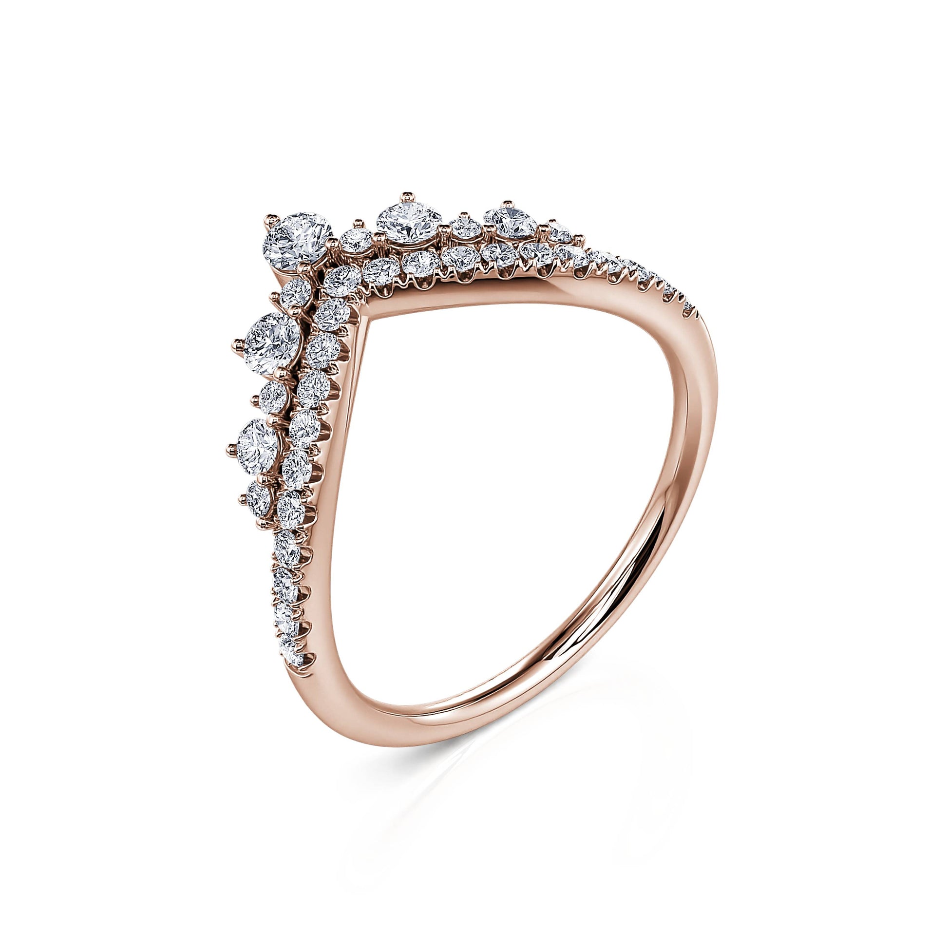 Alliance diamant or rose Barbara 1