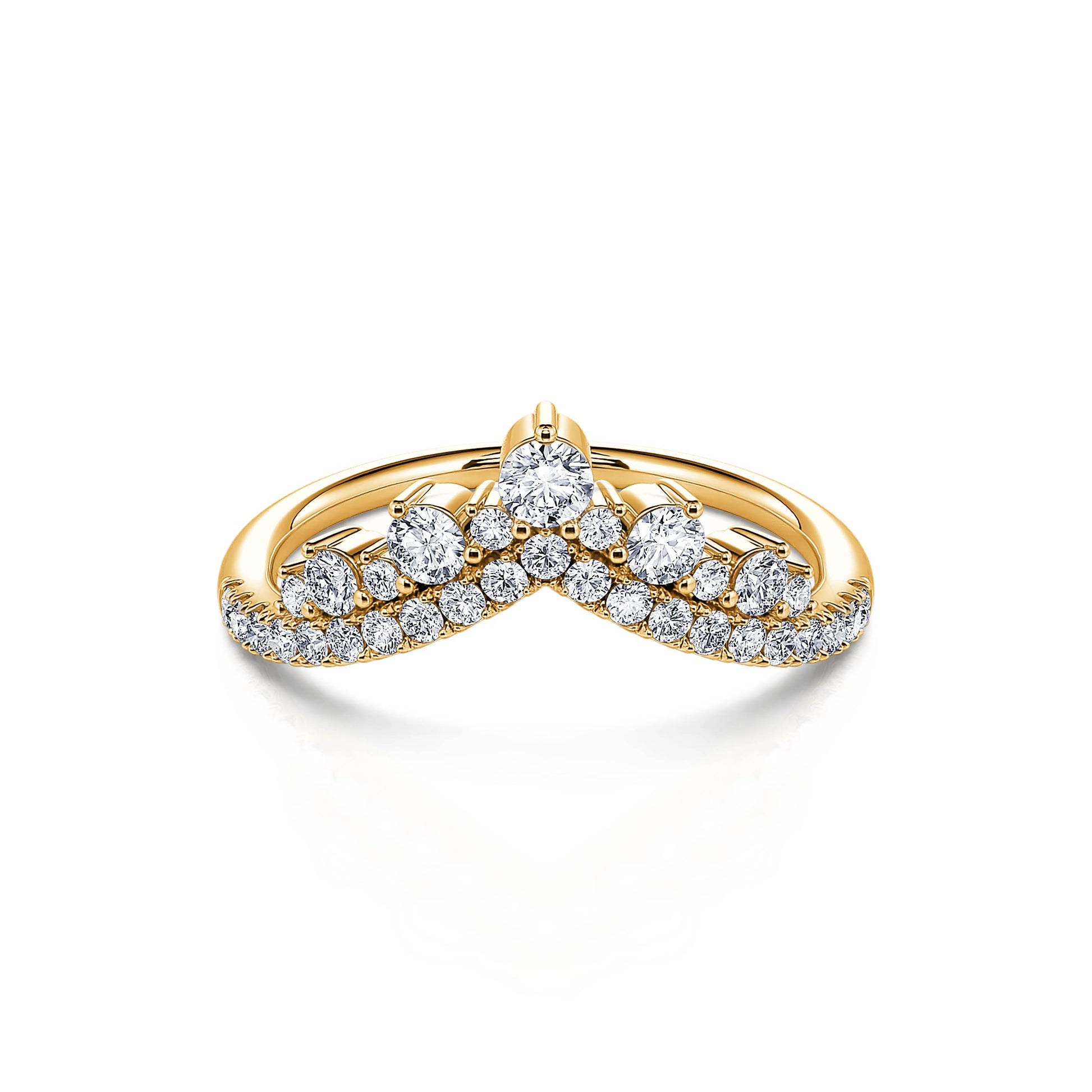 Alliance diamant or jaune Barbara 4