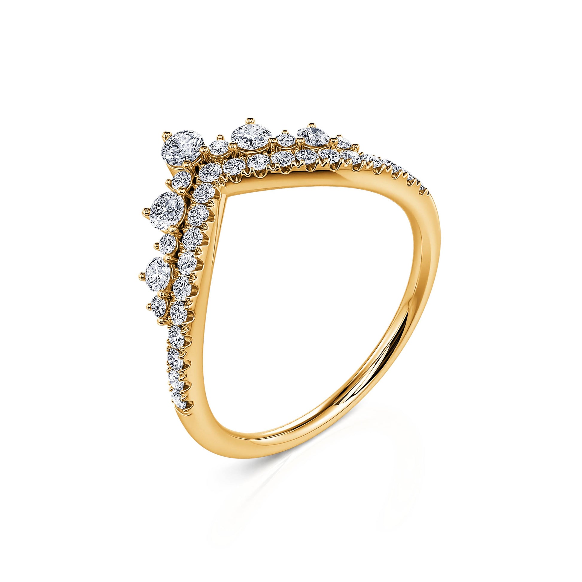 Alliance diamant or jaune Barbara 1