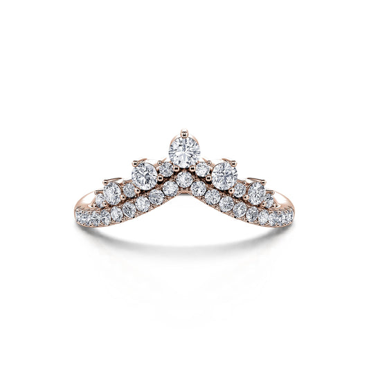 Barbara - Alliance diamant or rose #2