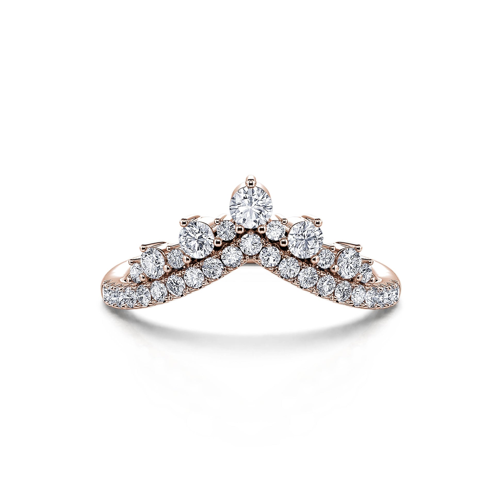 Alliance diamant or rose Barbara 2