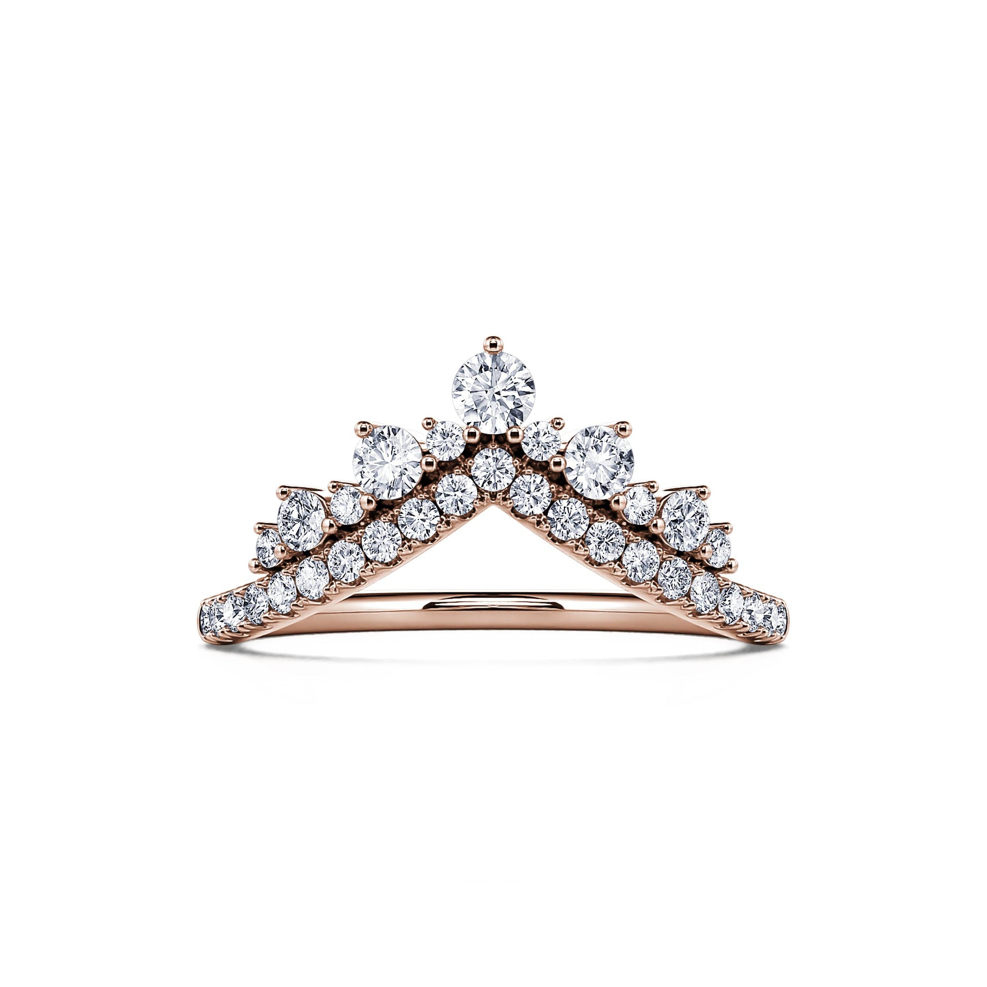 Alliance diamant or rose Barbara 3