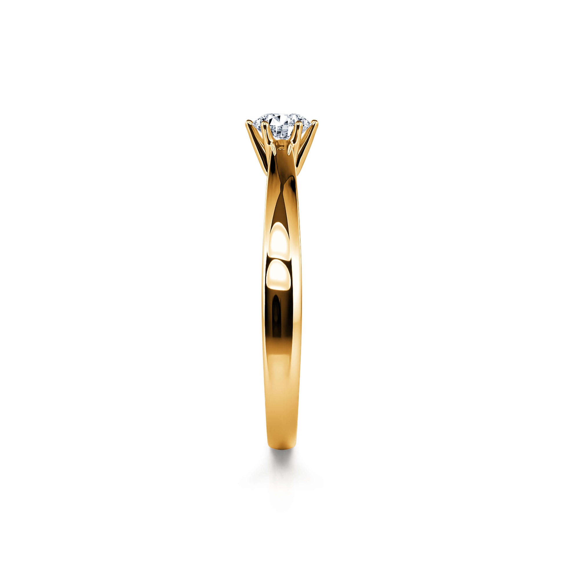 Solitaire diamant or jaune Benelie 4
