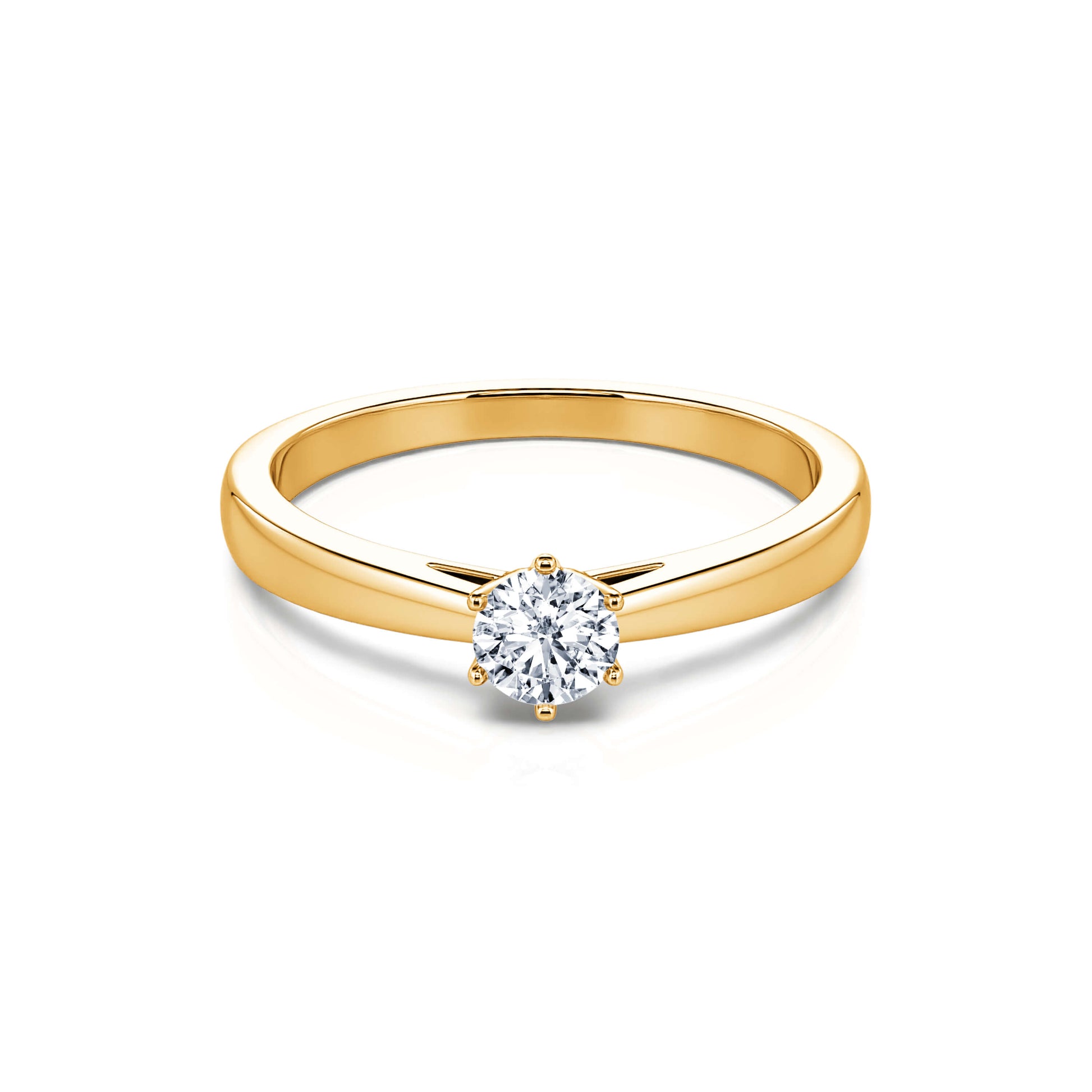 Solitaire diamant or jaune Benelie 3