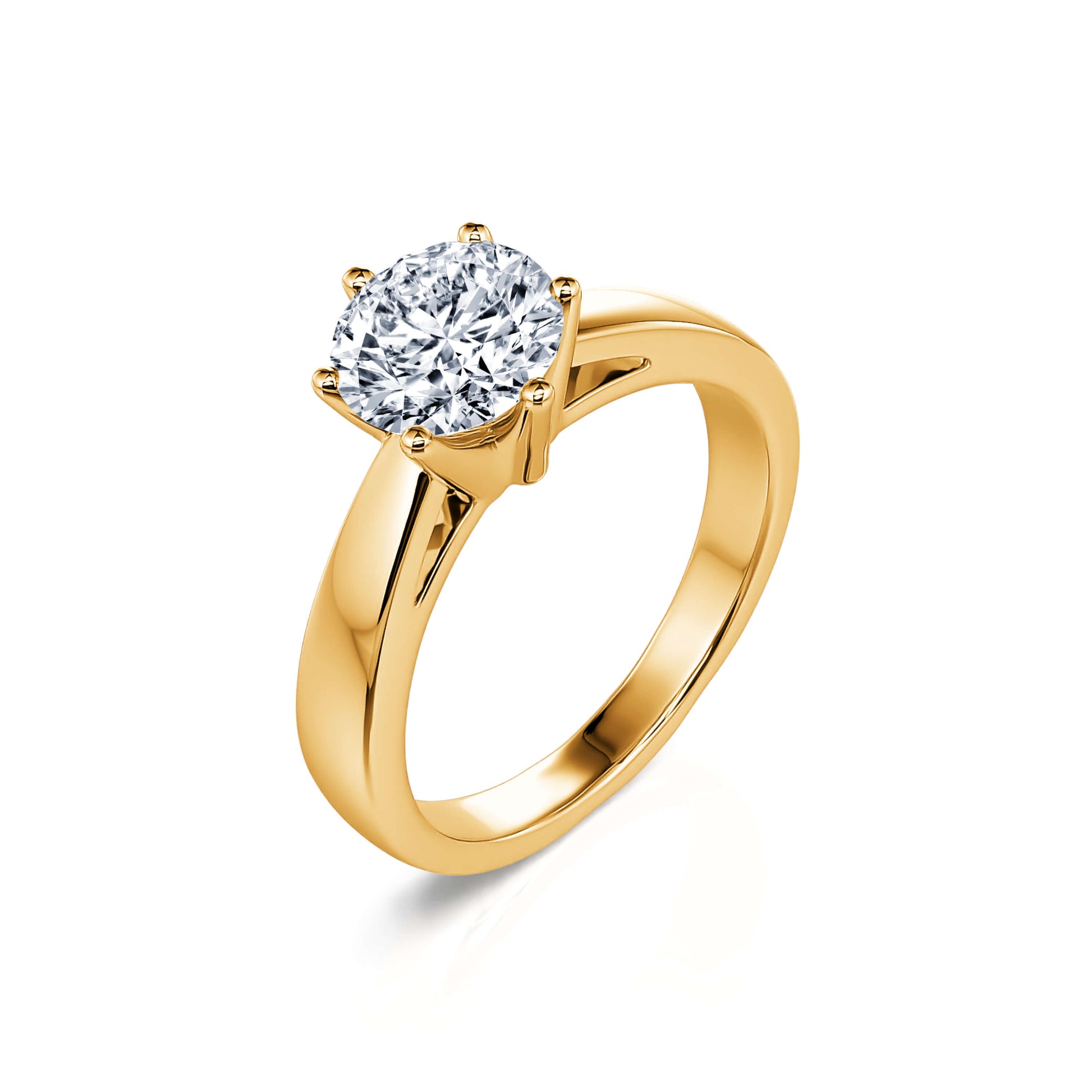 Solitaire diamant or jaune Benelie 2
