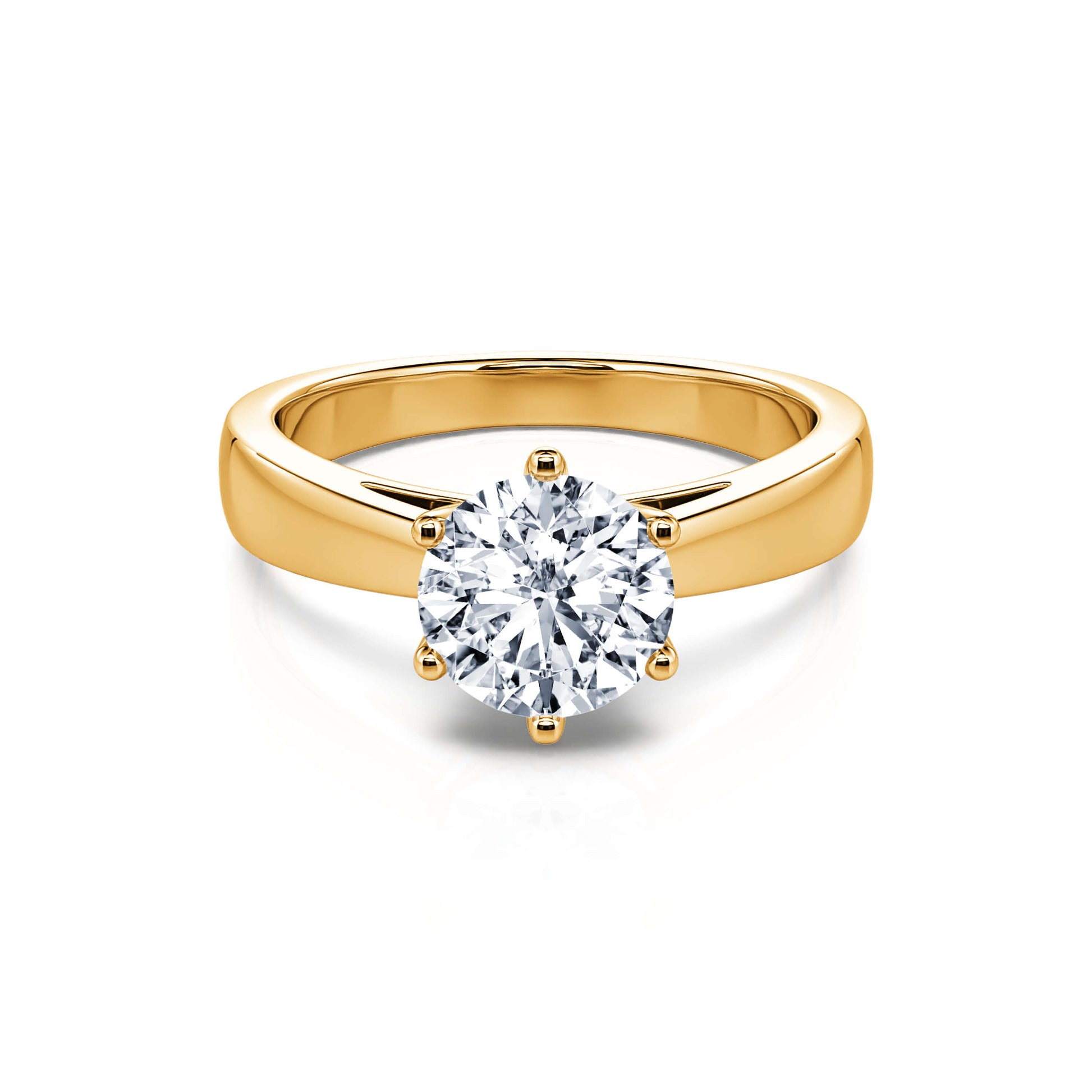 Solitaire diamant or jaune Benelie 1