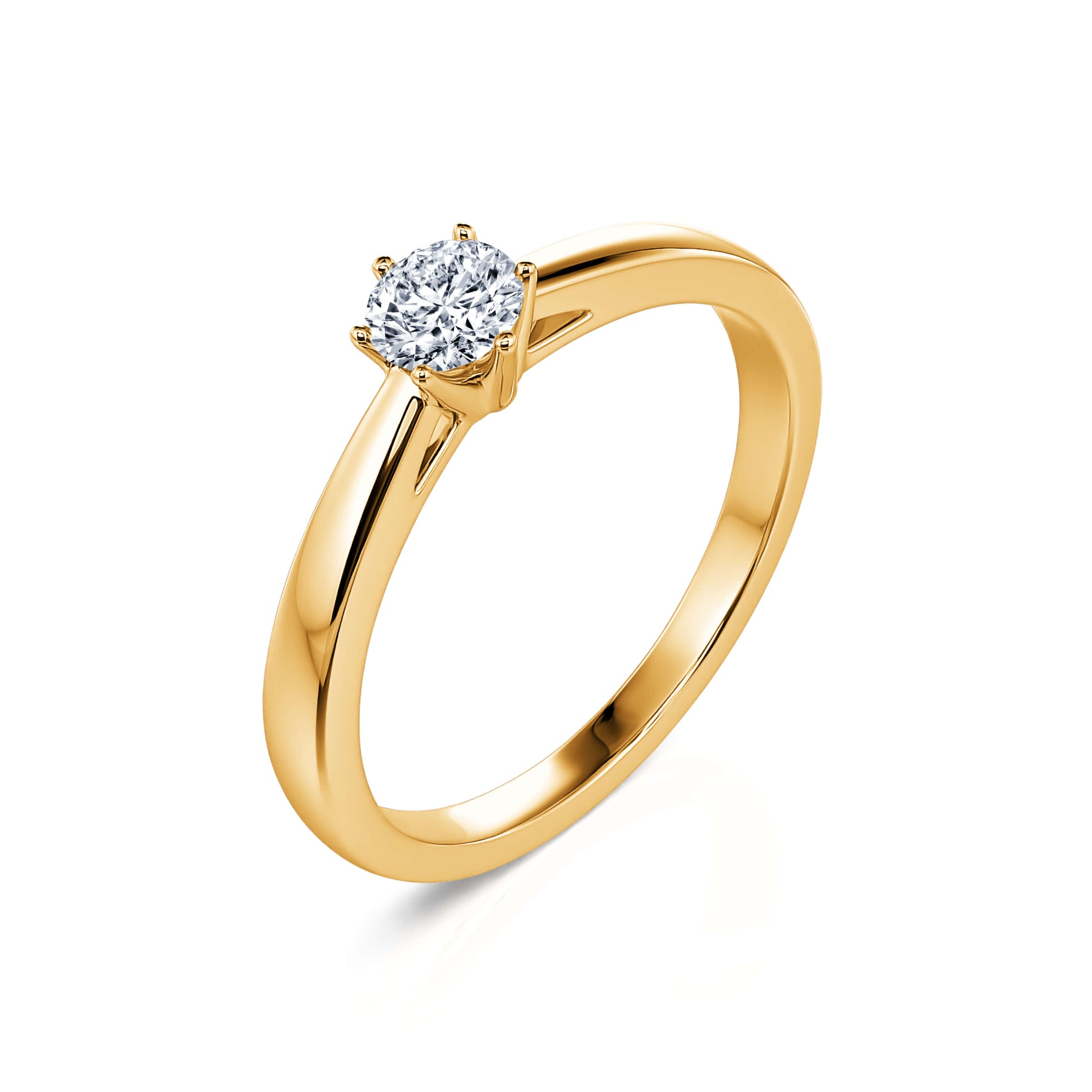 Solitaire diamant or jaune Benelie 2