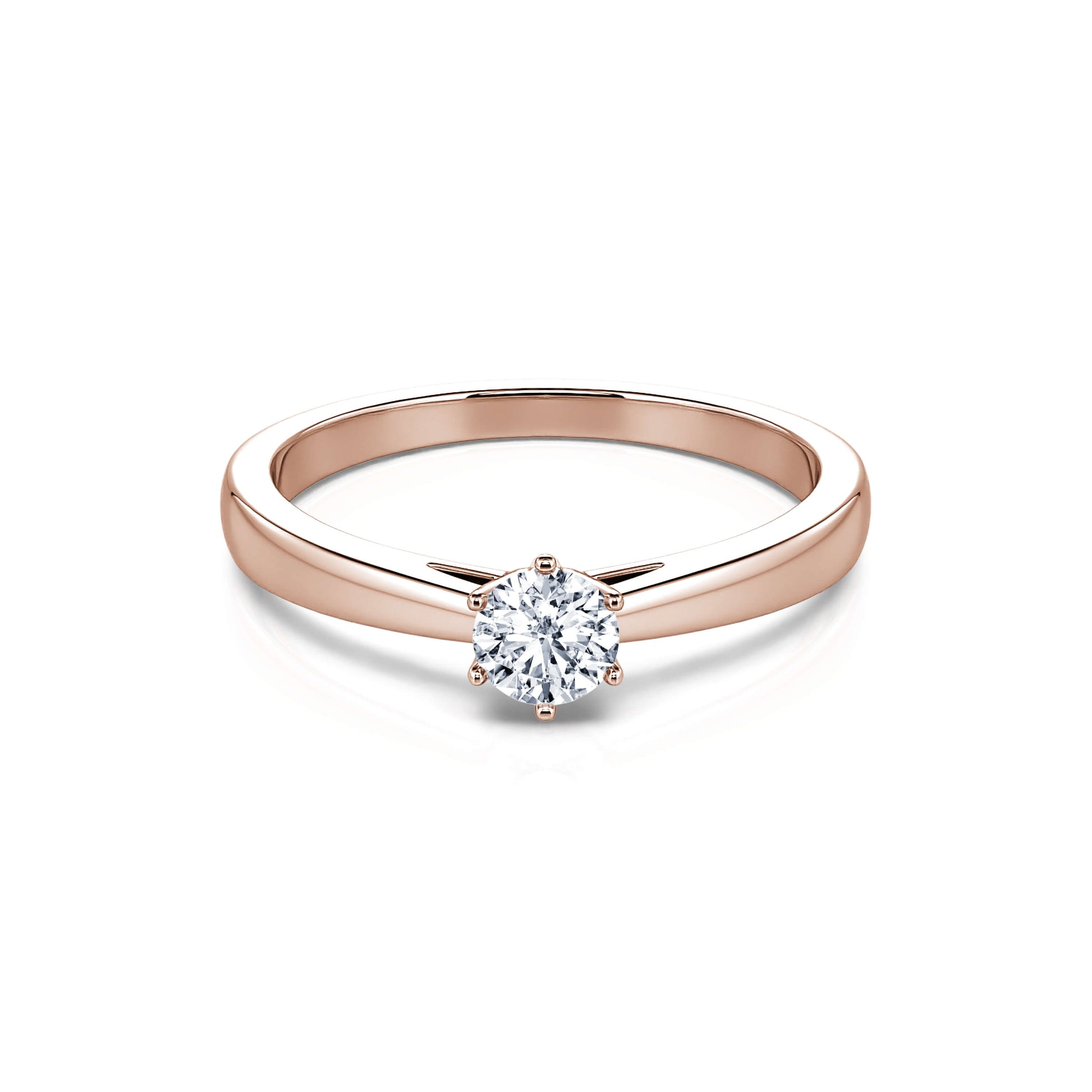Solitaire diamant or rose Benelie 3