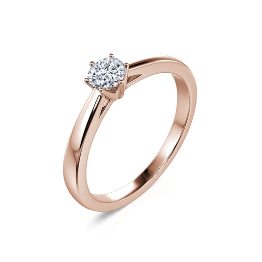 Benelie - Solitaire diamant or rose #2