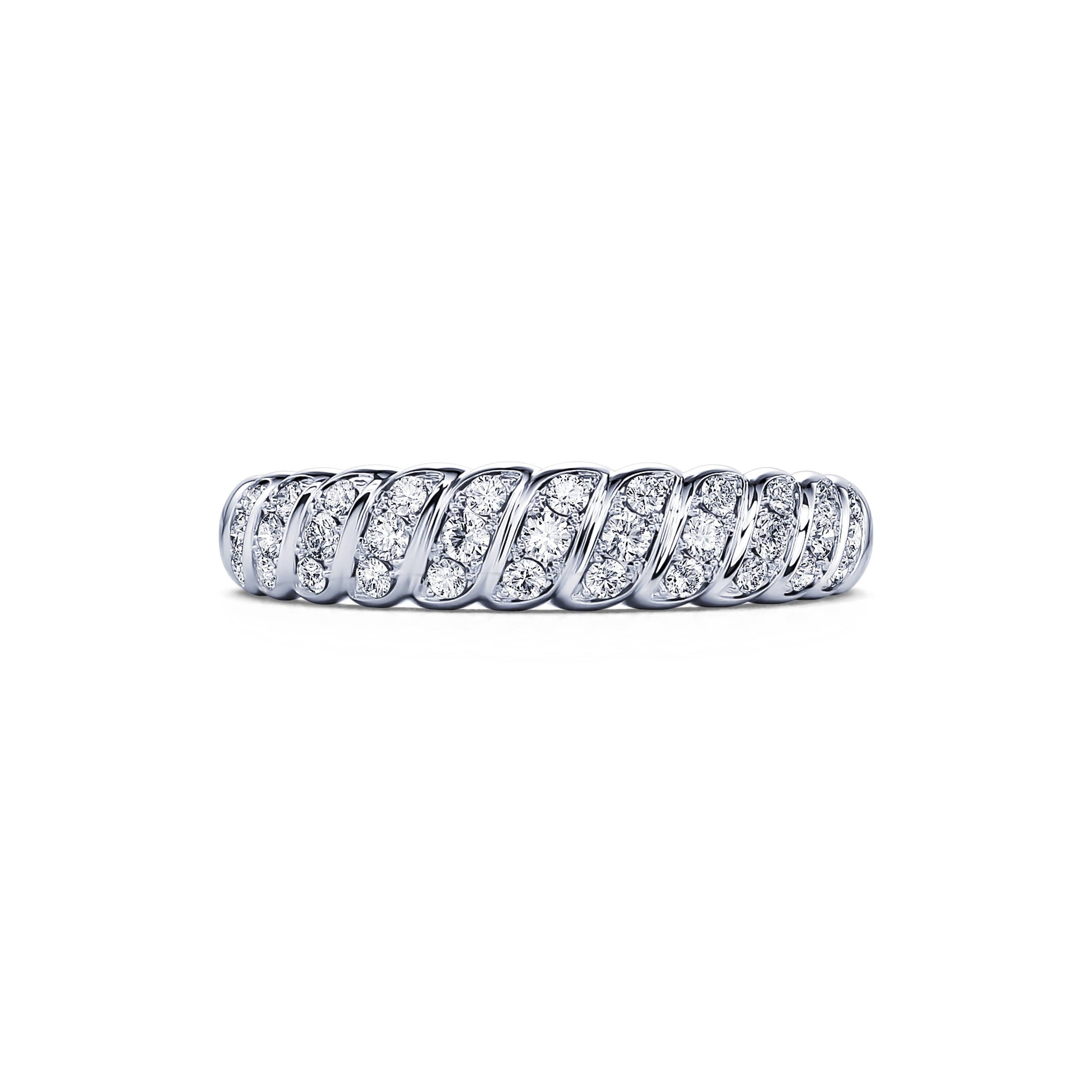Bague torsadée platine et diamants Berny 2