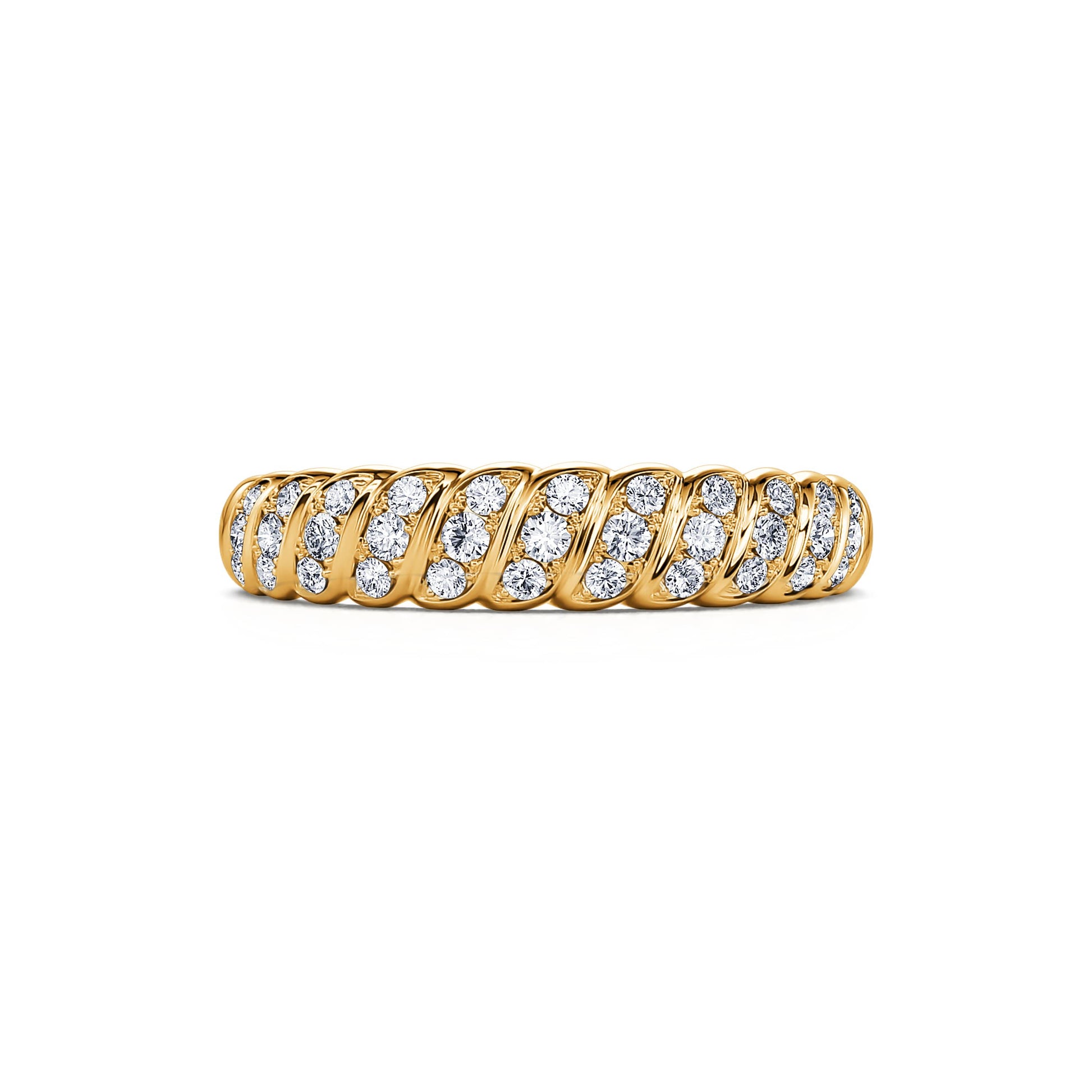 Bague torsadée or jaune et diamants Berny 2