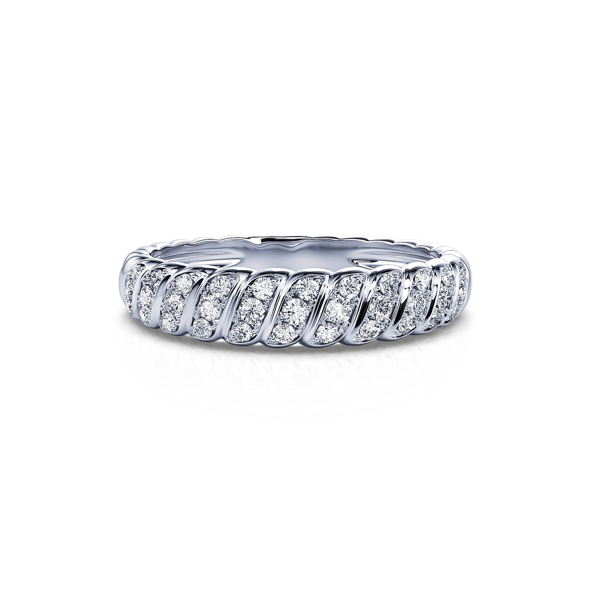 Bague torsadée platine et diamants Berny 3