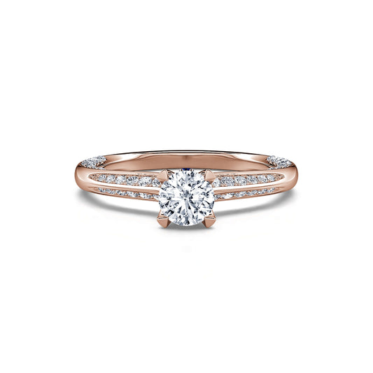 Bertille - Solitaire diamant or rose #1