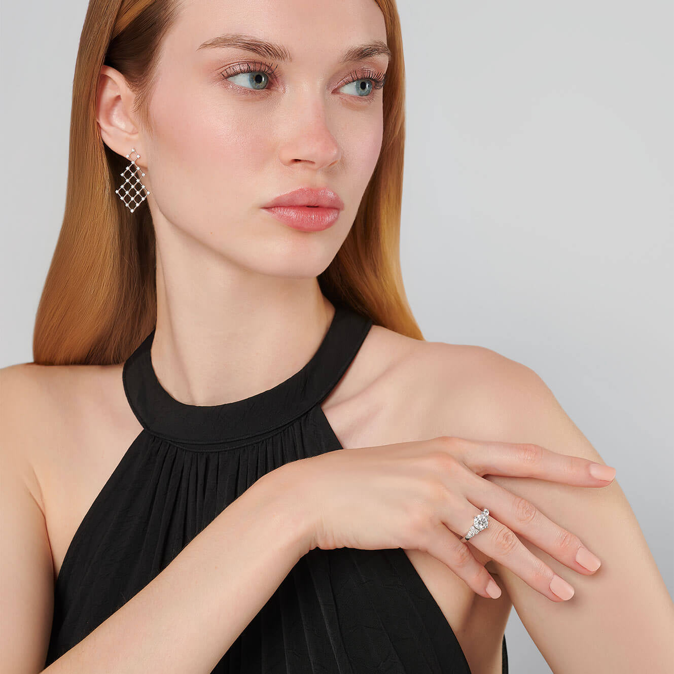 Boucles d'oreilles pendantes or jaune et diamant Blanche 7