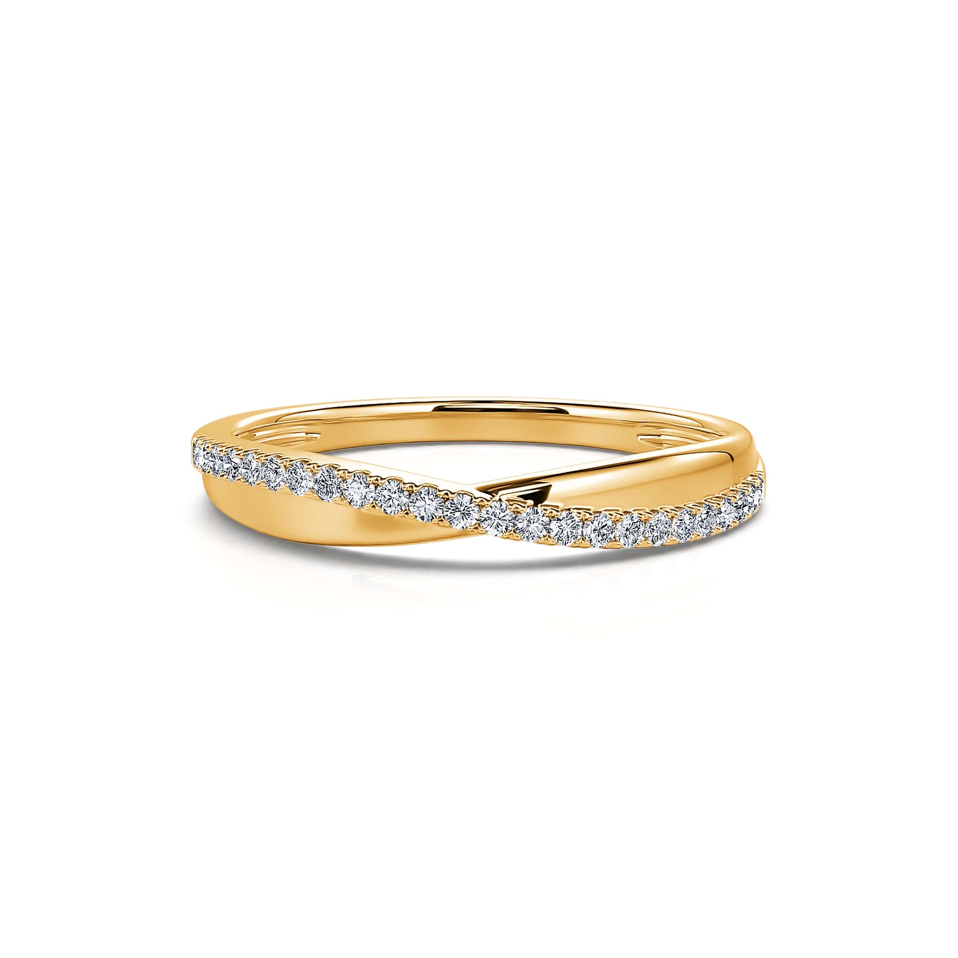 Alliance diamant or jaune Callia 3