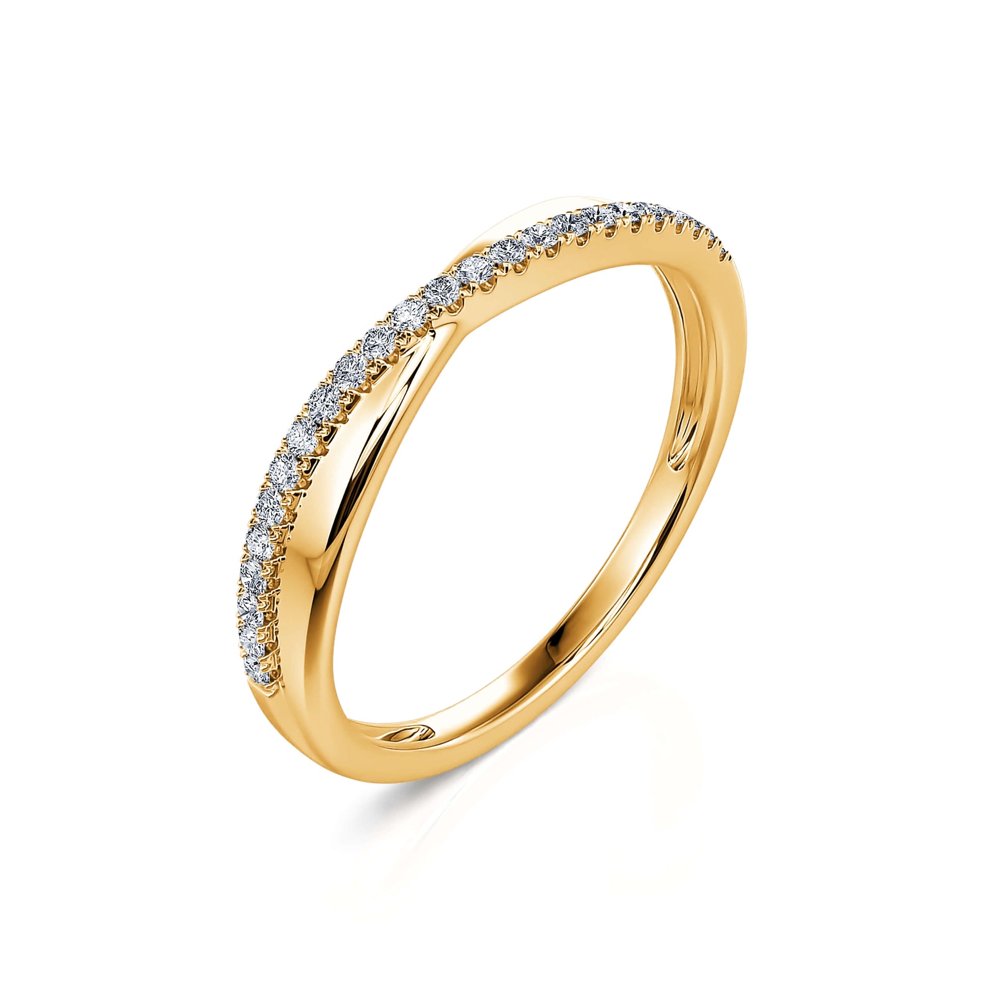 Alliance diamant or jaune Callia 1