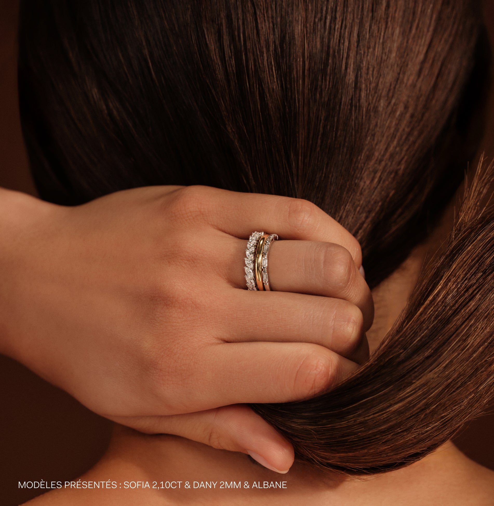 Alliance platine diamant de synthèse navette Sofia Lab 5