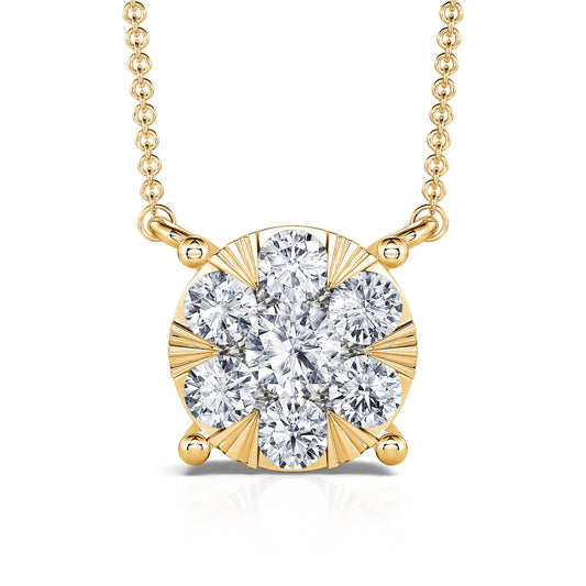 Céleste L&nbsp;-&nbsp;Collier or jaune diamant puce illusion #2