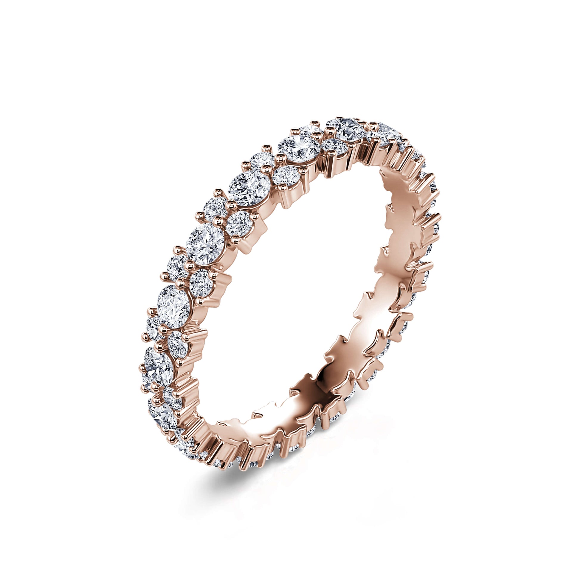 Alliance tour complet or rose diamant de synthèse Cersei Lab 1