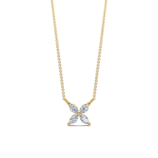 Chance - Collier or jaune diamant marquise #1