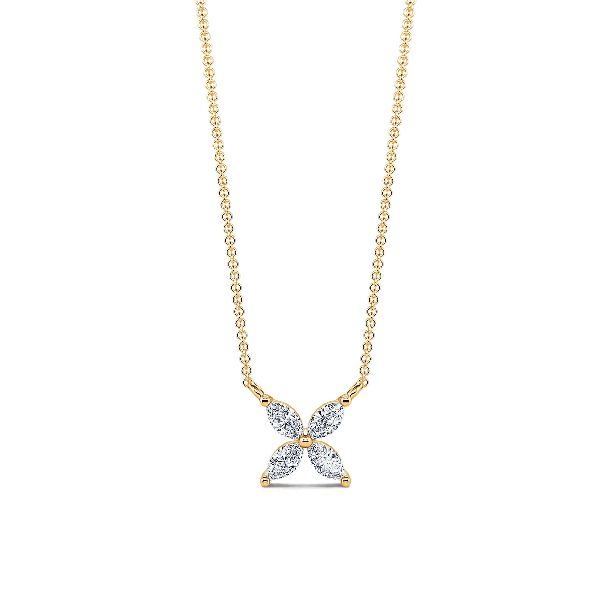 Collier or jaune diamant marquise Chance 1