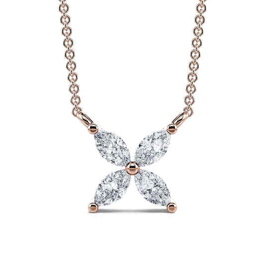Chance&nbsp;-&nbsp;Collier or rose diamant marquise #2