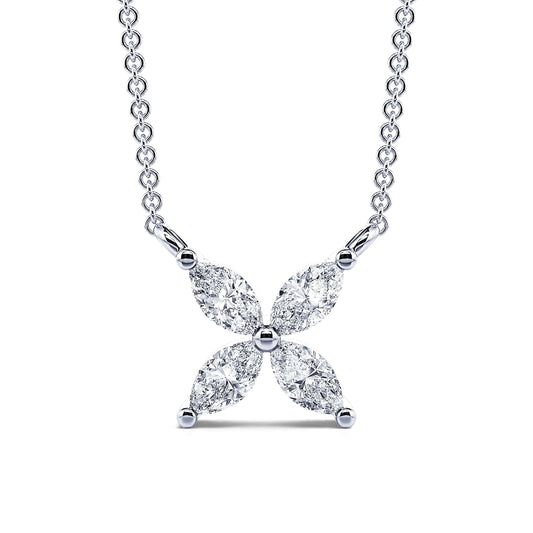 Chance&nbsp;-&nbsp;Collier or blanc diamant marquise #2